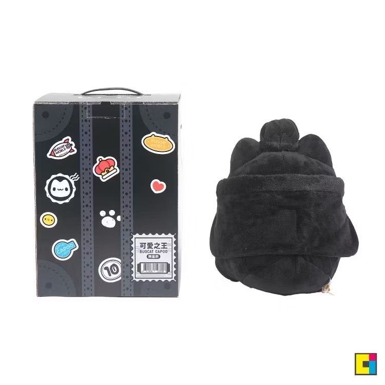 全新絕版現貨 咖波屋代購 貓蟲王咖波絨毛娃娃(黑色)禮盒 黑貓蟲咖波 玩偶 聖誕禮盒 生日禮盒-細節圖5