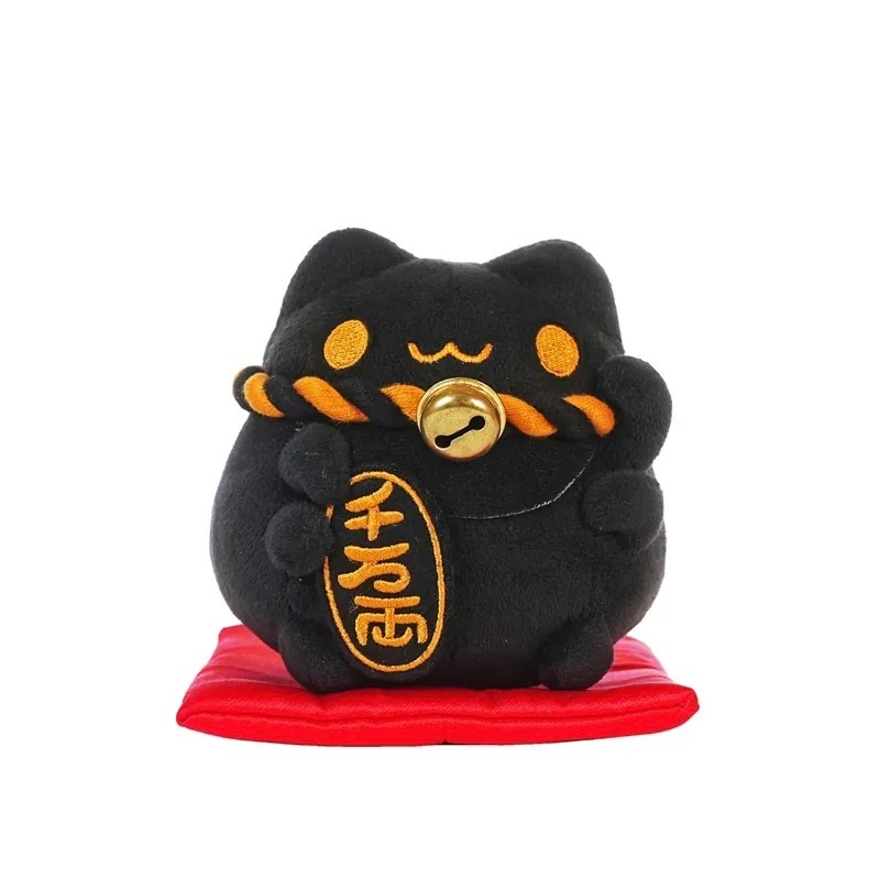 全新限量 正版授權 咖波屋代購 10cm 招財咖波 招財狗狗絨毛娃娃 招財咖波絨毛娃娃(黑金)-細節圖7