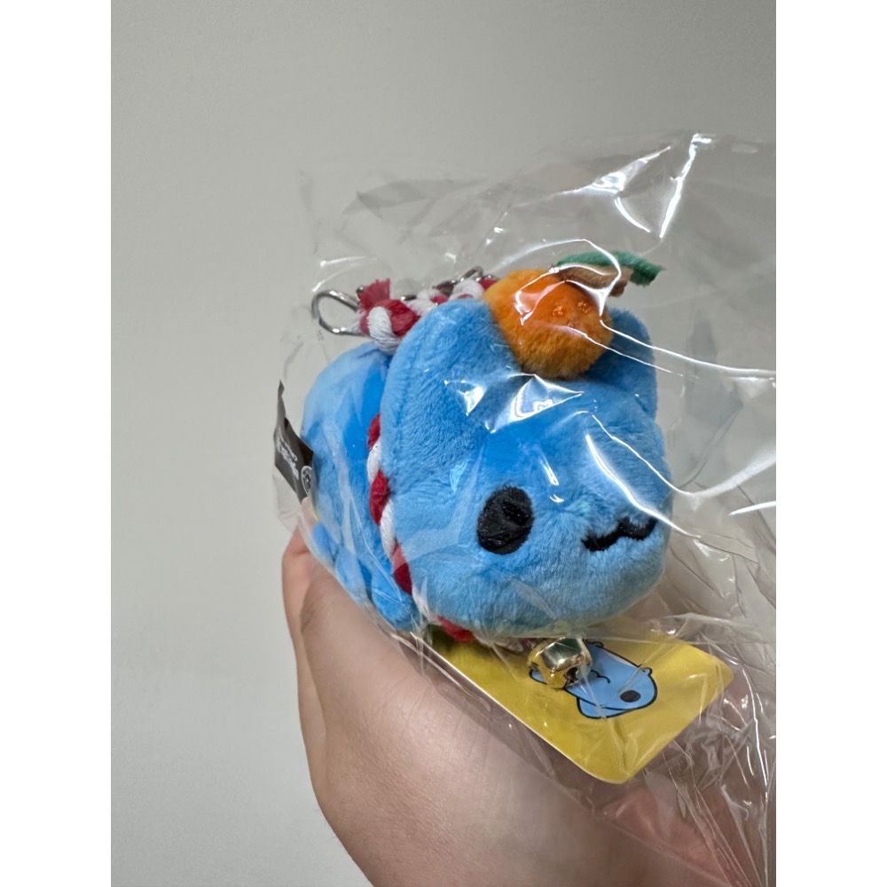 咖波屋限定 全新限量現貨 正版授權 招財咖波8cm絨毛娃娃 頭頂橘子 咖波懶洋洋8cm絨毛娃娃(小雞BB)-細節圖3