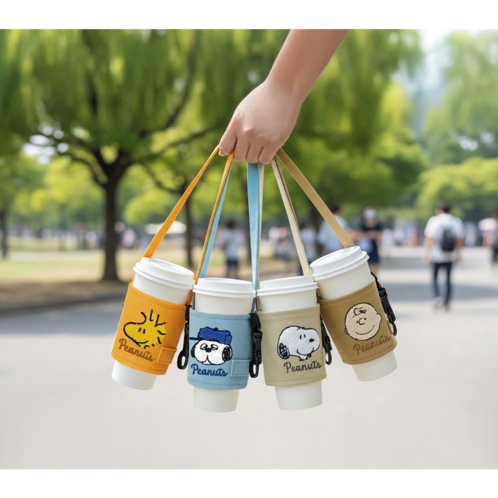 全新限量預購 正版授權 7-11 史努比出遊趣 斜背包 棉麻提袋 飲料袋-細節圖9