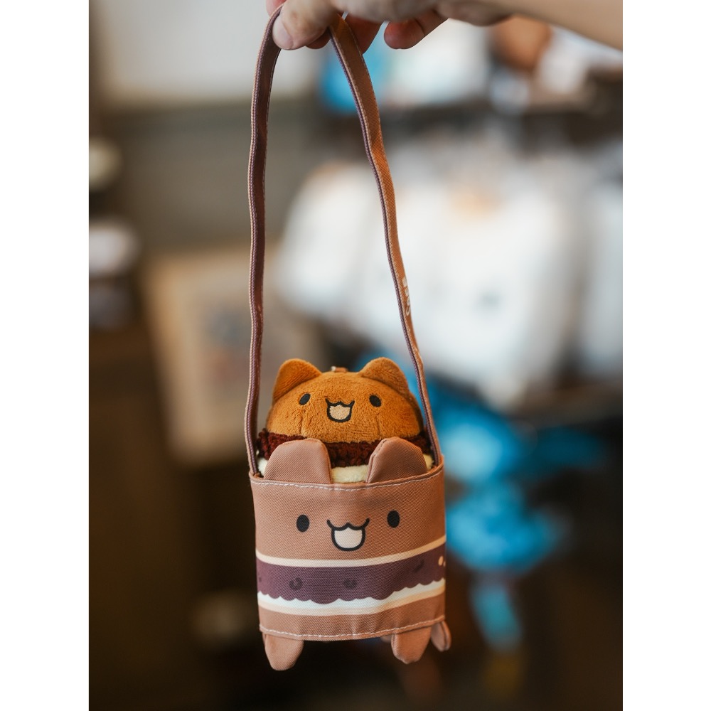 全新限量 少量現貨 正版授權 奶泡貓代購 紅豆餅貓蟲 8公分 絨毛娃娃-細節圖2