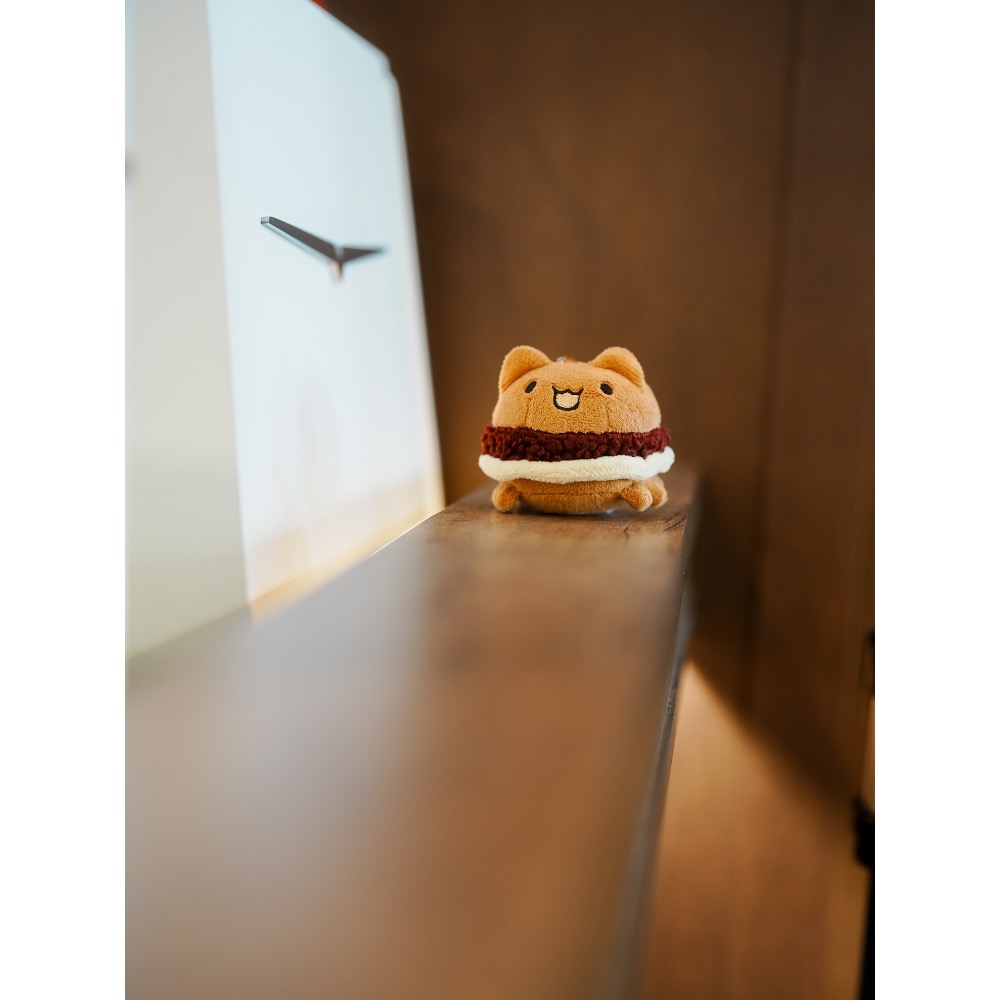 全新限量 少量現貨 正版授權 奶泡貓代購 紅豆餅貓蟲 8公分 絨毛娃娃-細節圖3