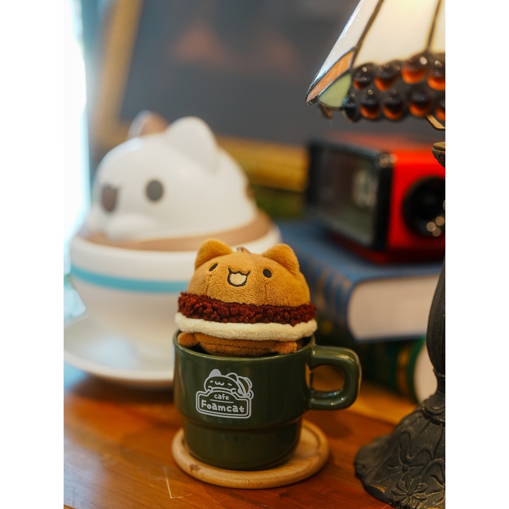 全新限量 少量現貨 正版授權 奶泡貓代購 紅豆餅貓蟲 8公分 絨毛娃娃-細節圖4