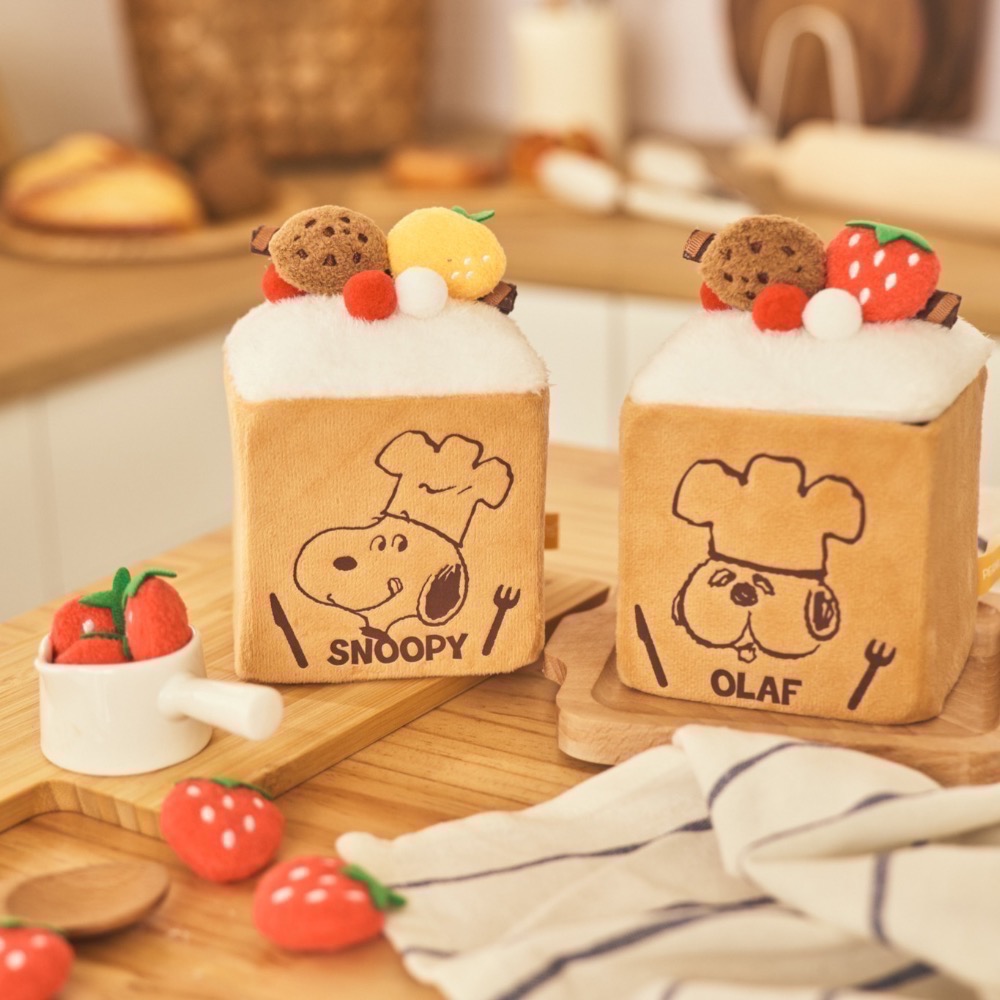 1/2到貨 全新限量 正版授權 7-11 奶油烘焙坊 史努比 歐拉夫 史努比麵包造型 史努比餅乾袋造型抱枕 飲料杯套-細節圖5