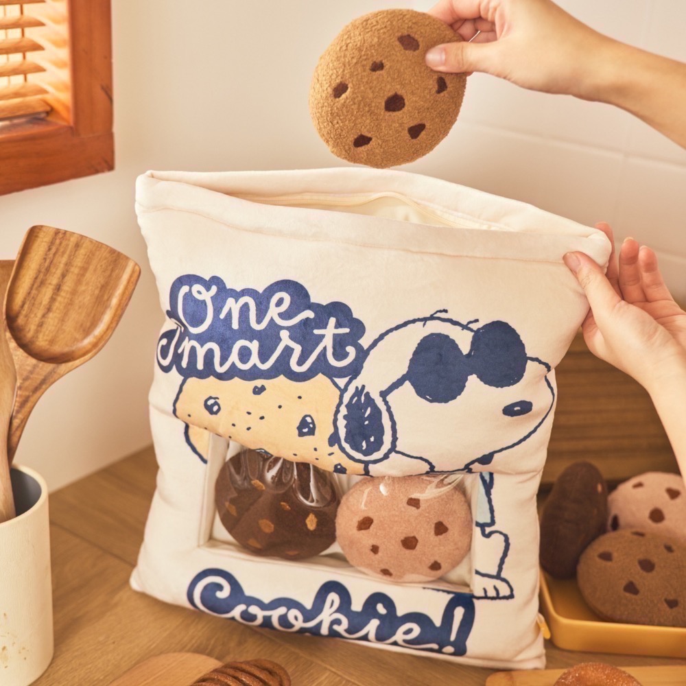 1/2到貨 全新限量 正版授權 7-11 奶油烘焙坊 史努比 歐拉夫 史努比麵包造型 史努比餅乾袋造型抱枕 飲料杯套-細節圖8