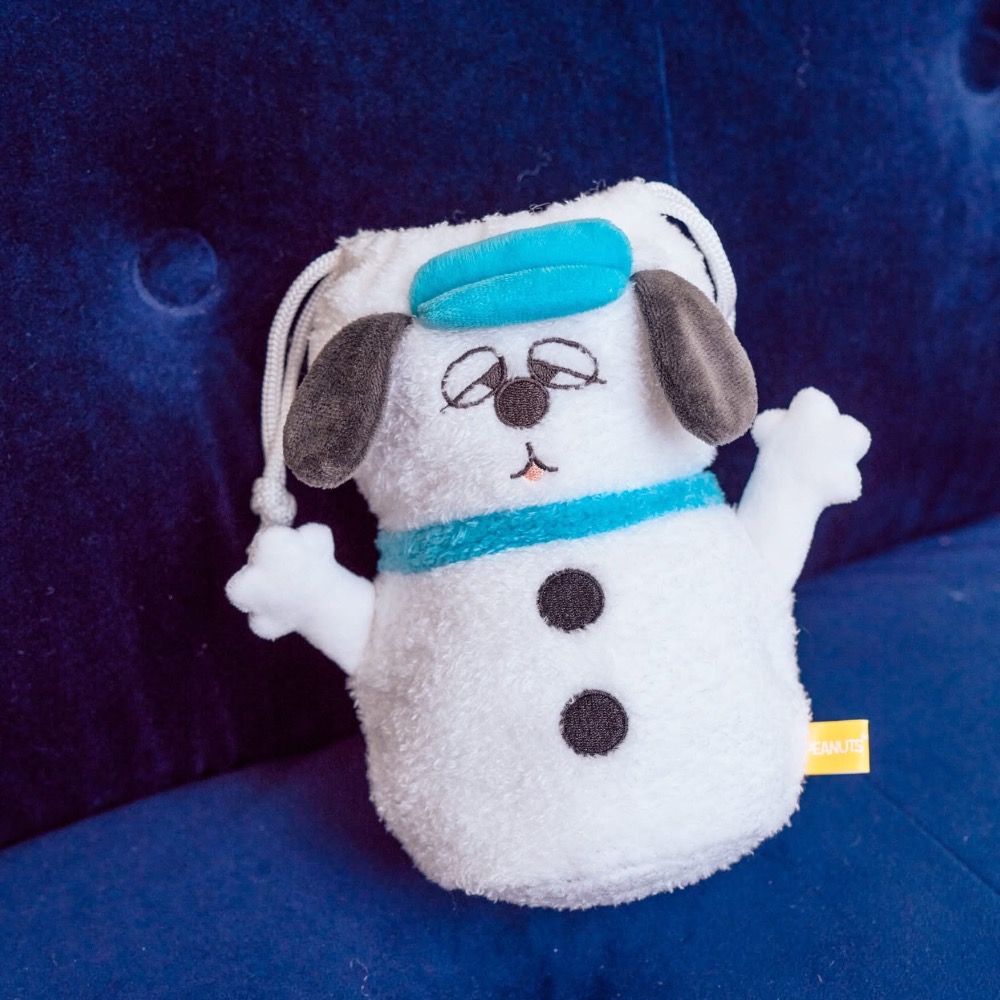 全新限量預購 正版授權 7-11 史努比 歐拉夫 雪人束口袋 雪人玩偶-細節圖2