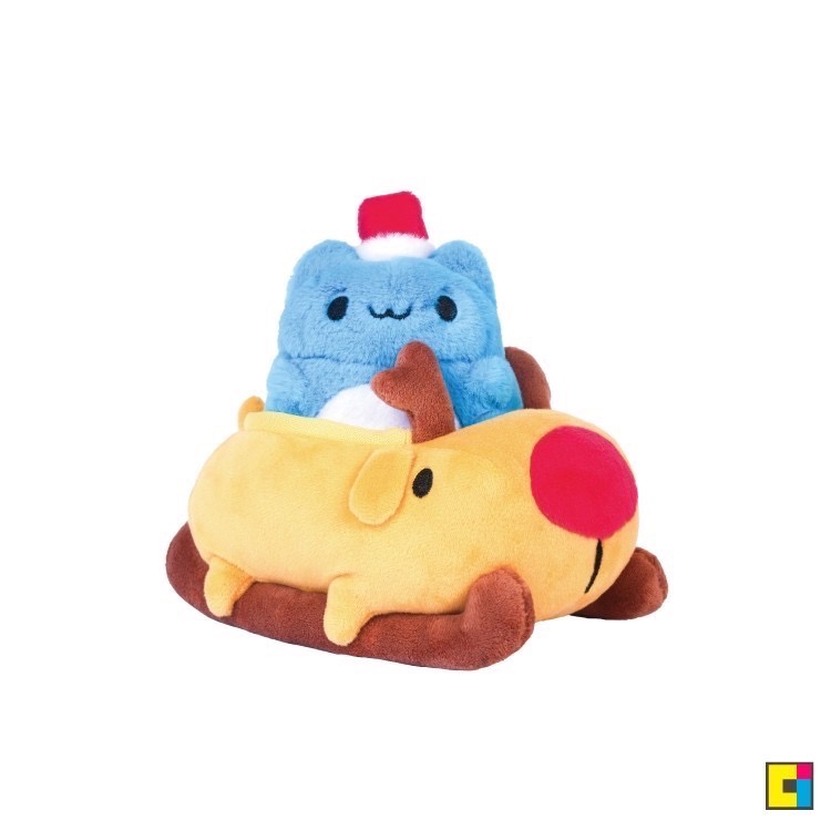 全新限量現貨+預購 正版授權 咖波屋 12月卡特島新品 聖誕咖波&狗狗雪橇絨毛娃娃組合-細節圖8