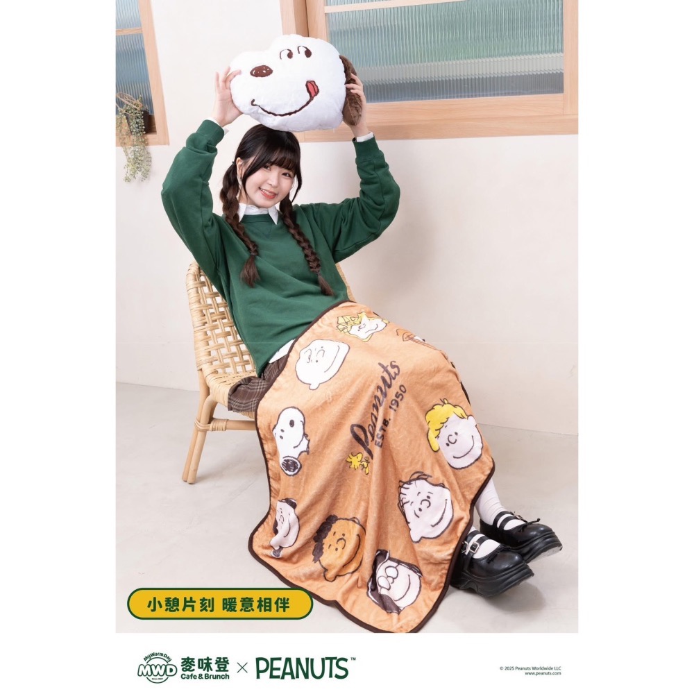 全新限量現貨 正版授權 麥味登 x Peanuts 我的美夢時光 史努比 歐拉夫 糊塗塔克 玩偶抱枕毯 絨毛玩偶吊飾-細節圖8