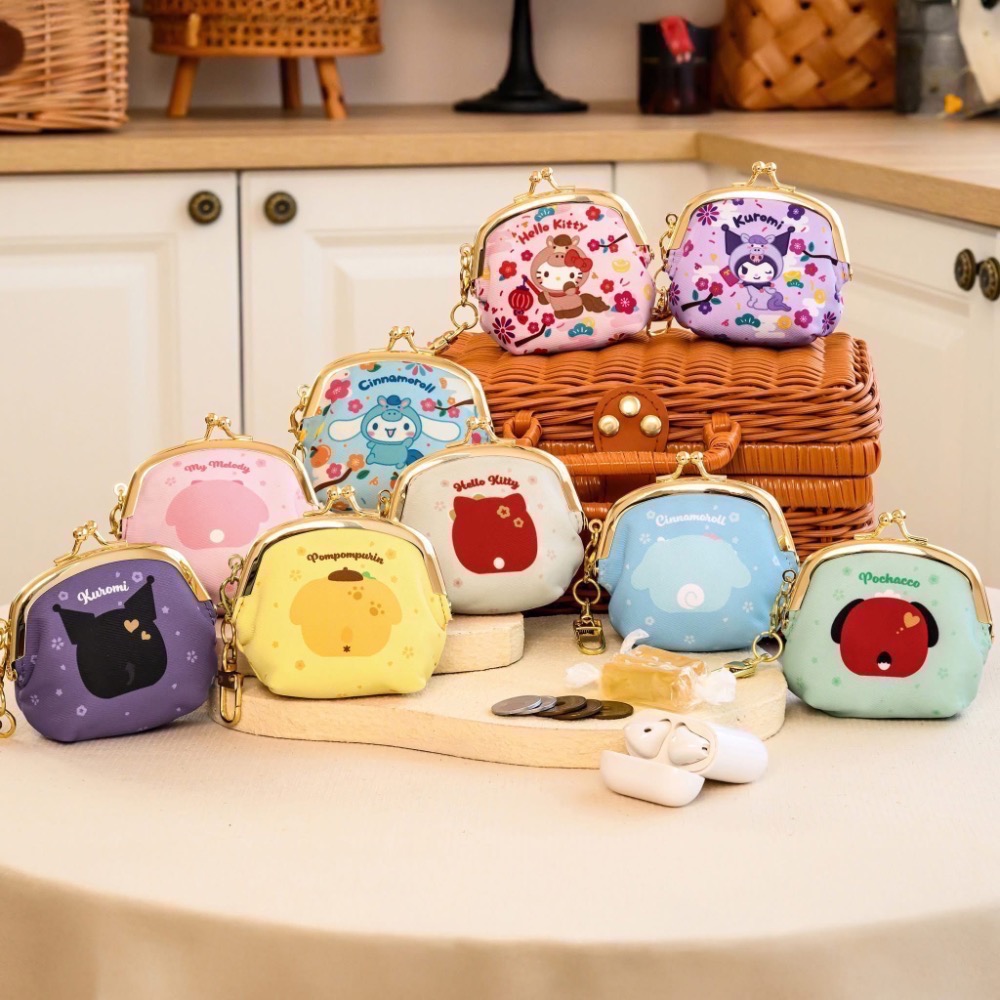 全新限量現貨 7-11 三麗鷗招財開運口金包 達摩 Kitty 大耳狗 美樂蒂 布丁狗 帕恰狗 馬年-細節圖5