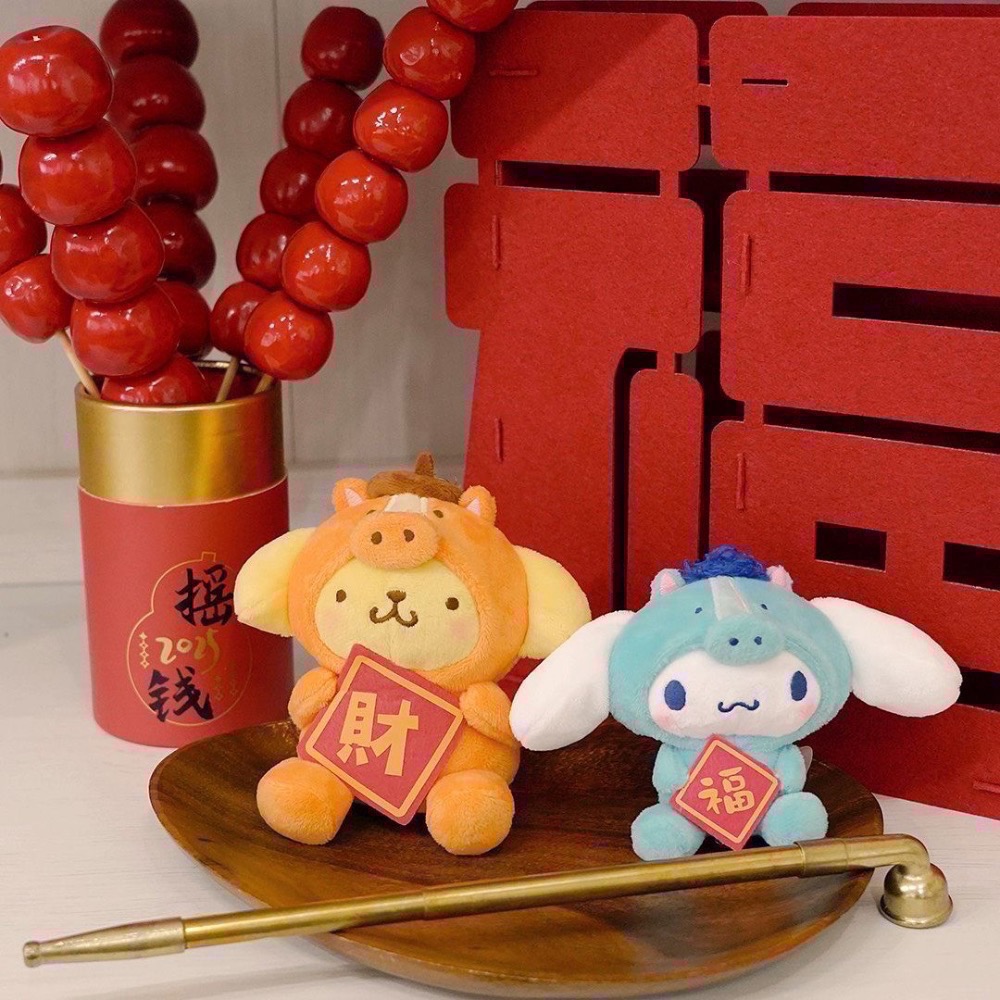 全新限量現貨+預購 正版授權 7-11 三麗鷗馬年絨毛吊飾 布丁狗 大耳狗 Kitty 酷洛米-細節圖2