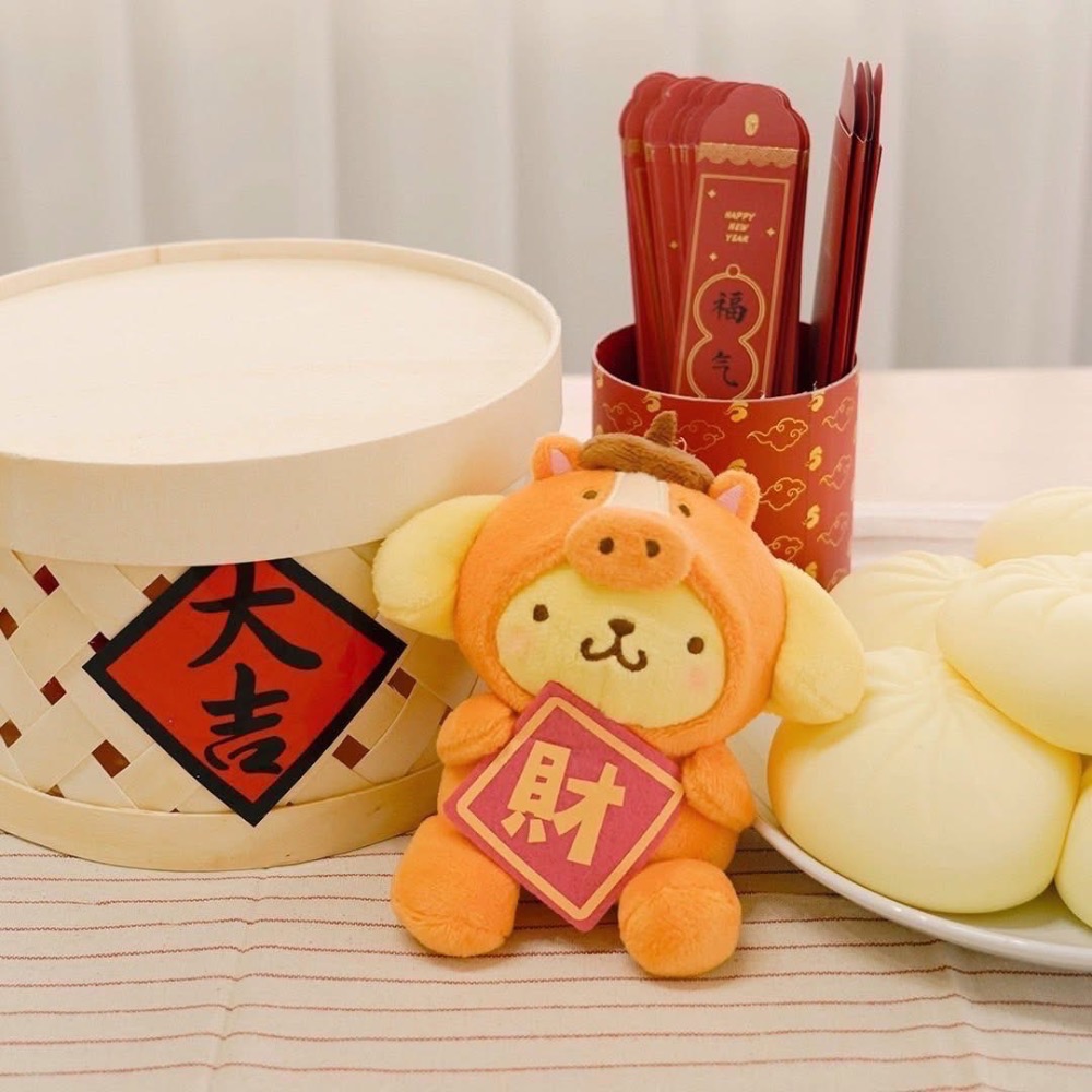 全新限量現貨+預購 正版授權 7-11 三麗鷗馬年絨毛吊飾 布丁狗 大耳狗 Kitty 酷洛米-規格圖4