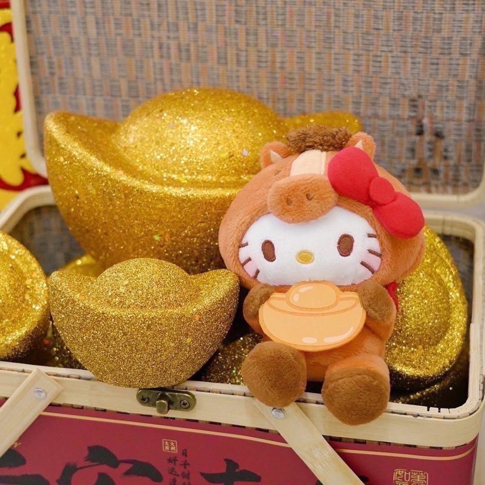 全新限量現貨+預購 正版授權 7-11 三麗鷗馬年絨毛吊飾 布丁狗 大耳狗 Kitty 酷洛米-規格圖4