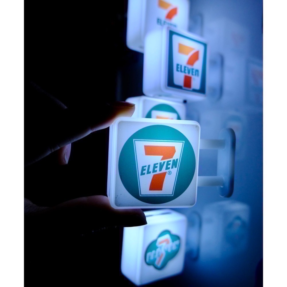 全新限量現貨 正版授權 7-ELEVEN 品牌燈箱 5入組 拼接ATM組裝存錢筒-細節圖7