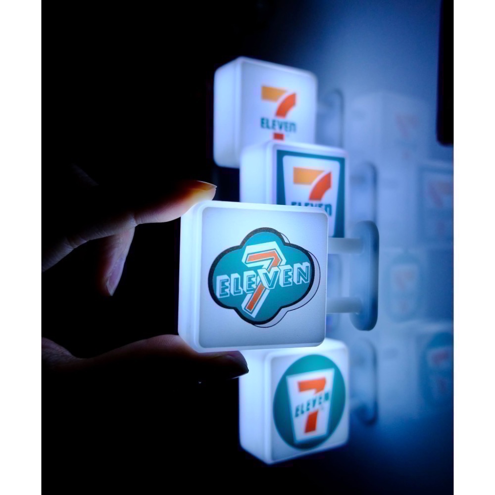 全新限量現貨 正版授權 7-ELEVEN 品牌燈箱 5入組 拼接ATM組裝存錢筒-細節圖8