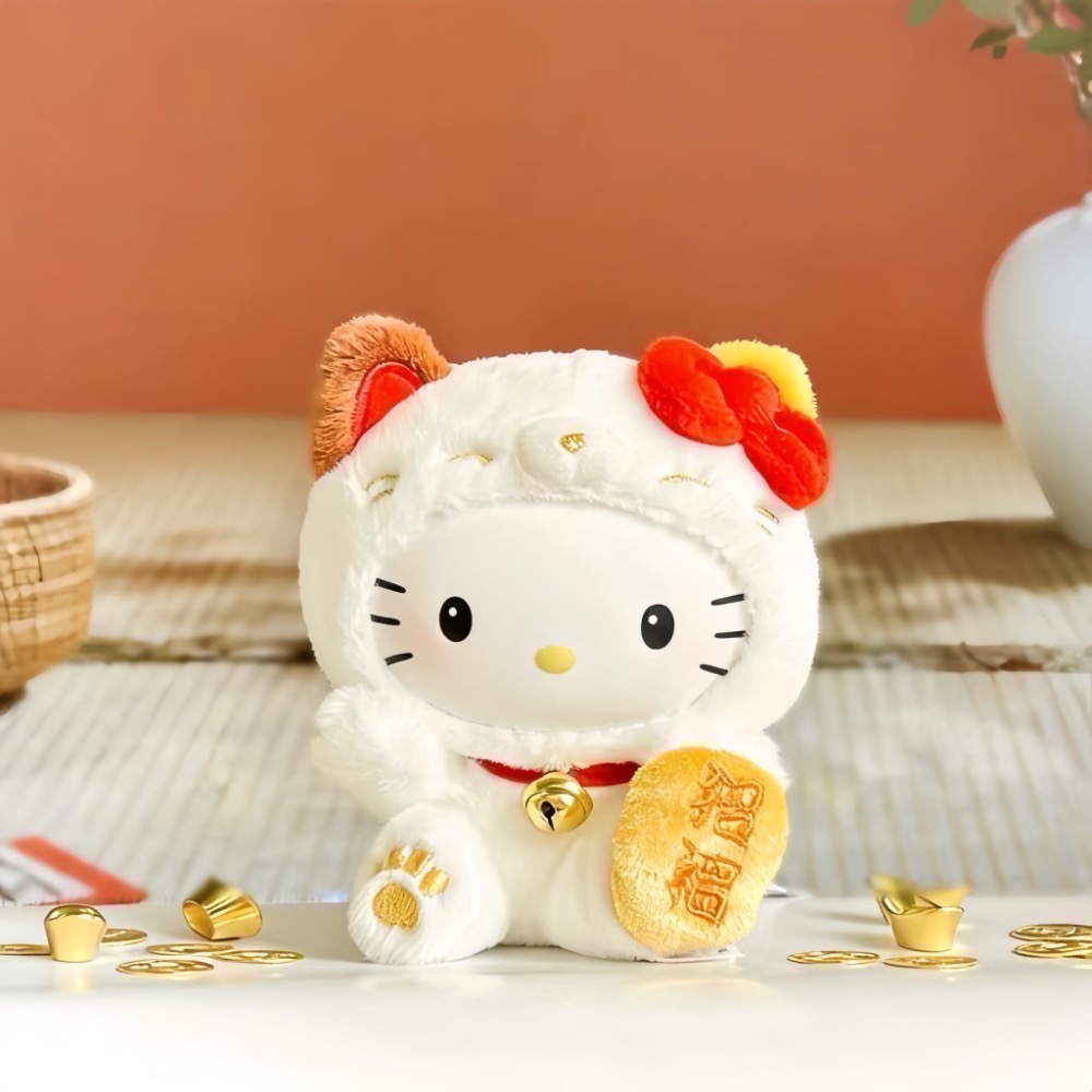 限量現貨 正版授權 7-11 三麗鷗 招財貓系列吊飾 kitty 布丁狗 美樂蒂 酷洛米 帕恰狗 大耳狗 人魚漢頓-規格圖3
