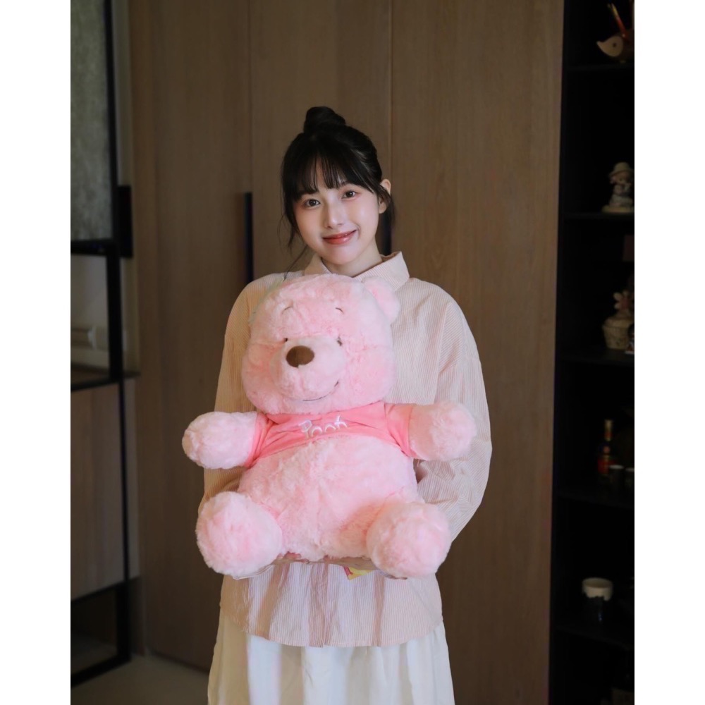 全新限量現貨 正版授權 7-11 三麗鷗 粉嫩春櫻絨毛吊飾 16吋絨毛玩偶 Kitty 酷洛米 小豬 跳跳虎 維尼-細節圖3