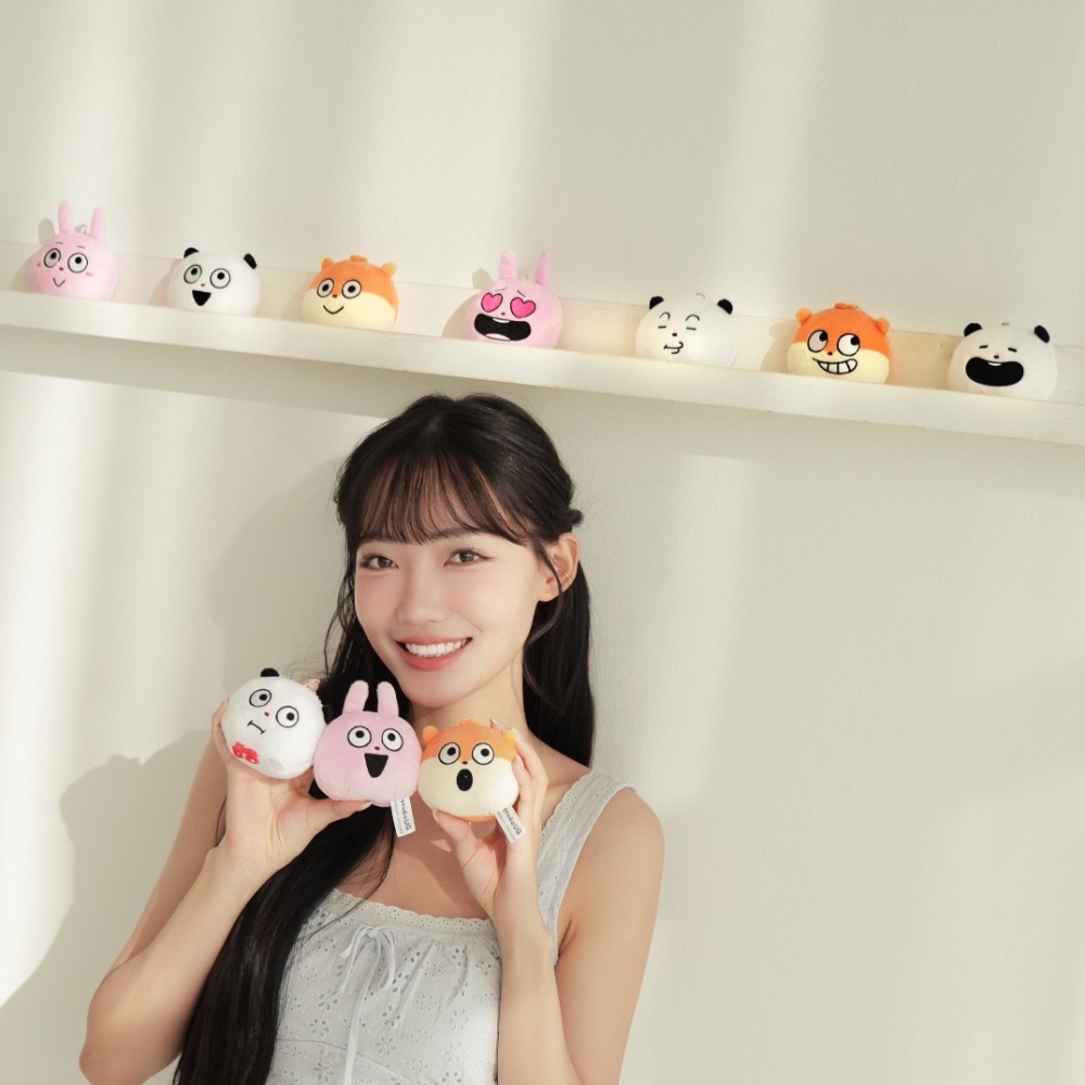 【全新限量現貨】日本 7-11 711 西村優志 Studio UG 表情包絨毛吊飾 戀愛兔 熊貓 小鼠 娃娃吊飾-細節圖2