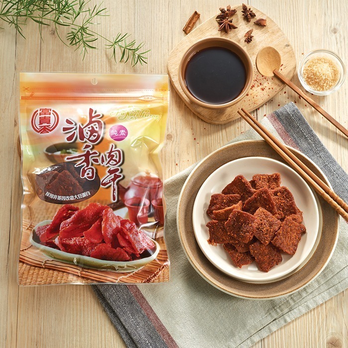 【淨味香素食】素食休閒零嘴 富貴香 素肉乾  香烤素牛肉乾  辣味素牛肉乾 蜜汁素肉乾 黑胡椒素肉片300g(純素)-細節圖4