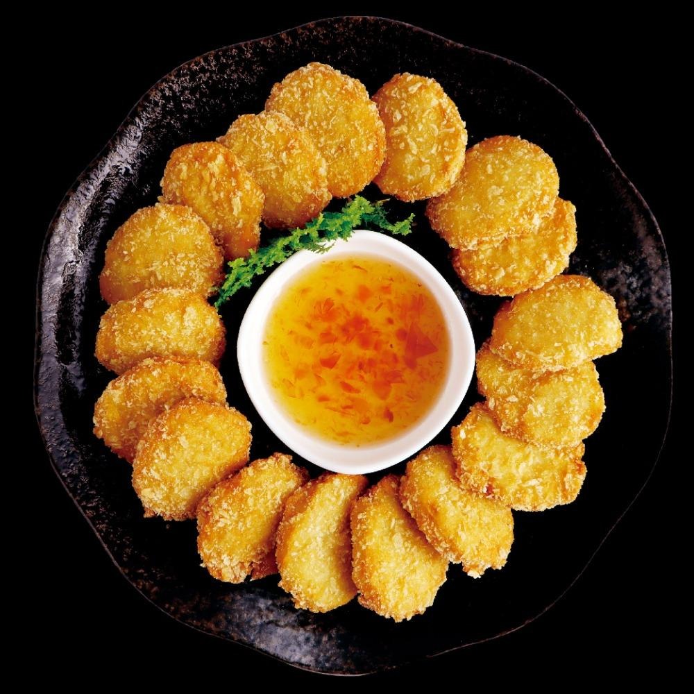 【淨味香素食】松珍 素花枝酥排(奶蛋素)大包裝 3000g   Q脆的口感，炸得金黃香酥，迷人的香氣大人小孩都難敵擋！-細節圖2