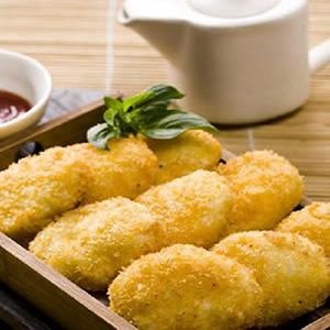 【淨味香素食】松珍 素花枝酥排(奶蛋素)大包裝 3000g   Q脆的口感，炸得金黃香酥，迷人的香氣大人小孩都難敵擋！-細節圖6