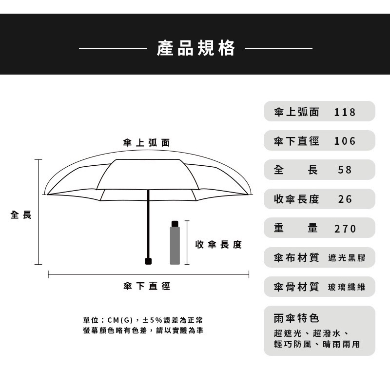 《雙龍牌》植物語UL超輕易開收降溫三折傘B7617D-細節圖10