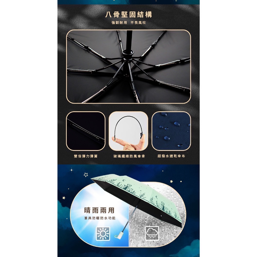 [雙龍牌］小王子。輕量降溫自動開收傘B6061D-細節圖5