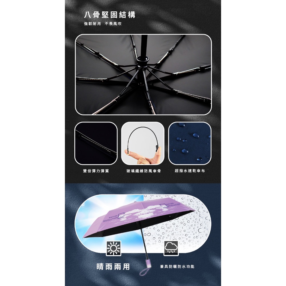 [雙龍牌］北極熊進化。輕量降溫自動開收傘B6061E-細節圖4