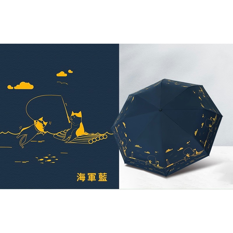 [雙龍牌］釣貓貓。輕量降溫自動開收傘B6061H-規格圖9