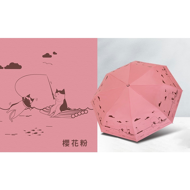 [雙龍牌］釣貓貓。輕量降溫自動開收傘B6061H-規格圖9