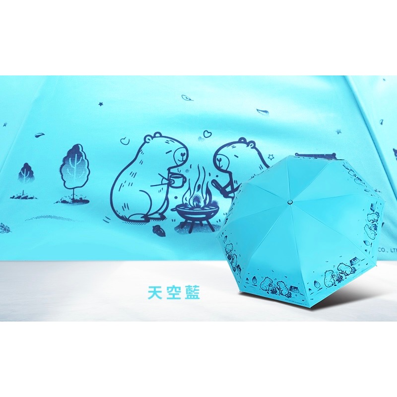 [雙龍牌］卡皮巴拉。輕量降溫自動開收傘B6061J-規格圖9