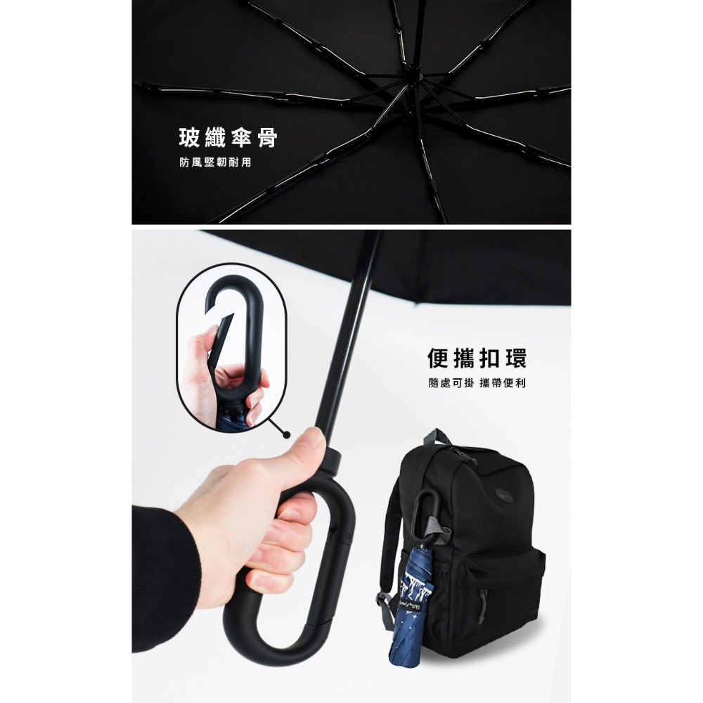 👐解放雙手推薦款🙌「雙龍牌」小王子扣環三折傘B5903-細節圖3