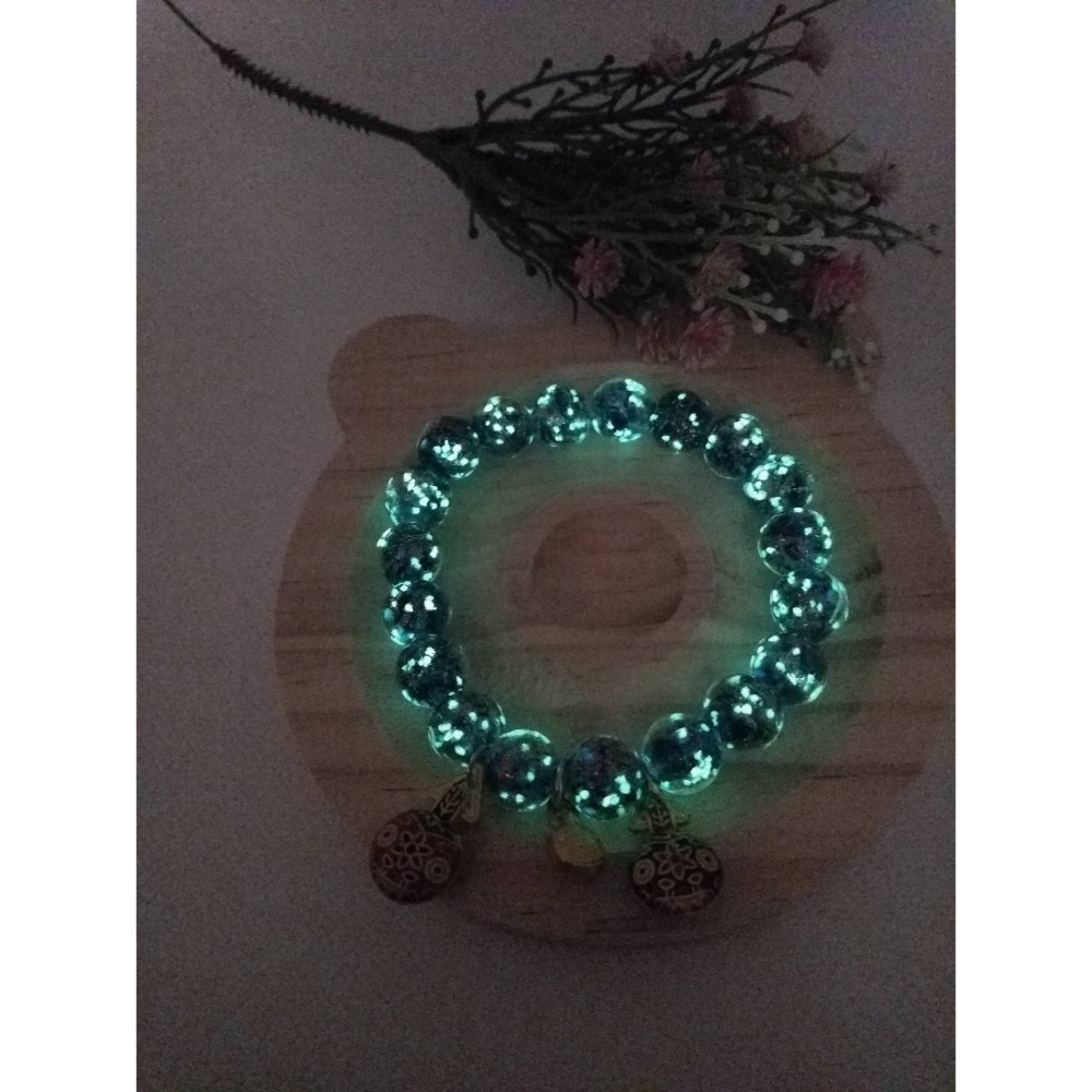 香灰琉璃 手鍊 有夜光-細節圖2