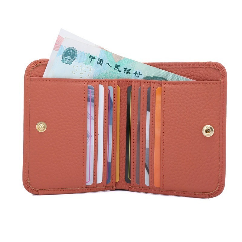 真皮短夾-高質感頭層牛皮10卡格女皮夾RFID零錢包母錢包【SMA0403】-細節圖2