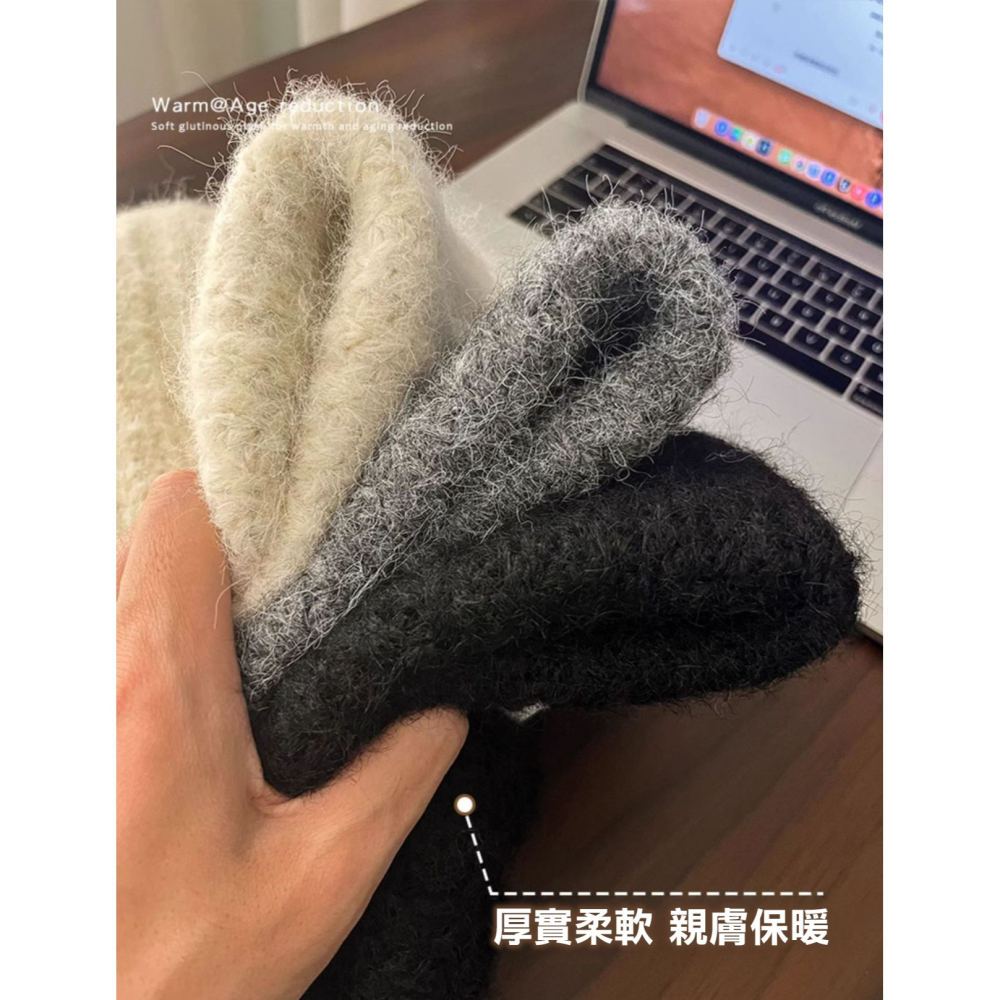 【AngelNaNa】毛帽-韓版寬鬆大頭圍顯臉小布標針織女毛帽(SHA0022)-細節圖9