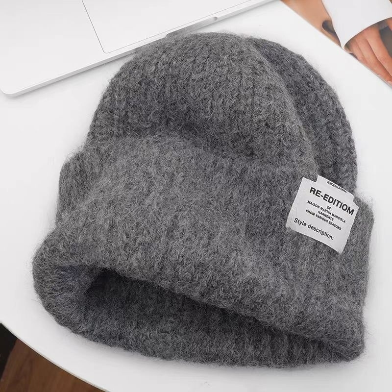 【AngelNaNa】毛帽-韓版寬鬆大頭圍顯臉小布標針織女毛帽(SHA0022)-規格圖10