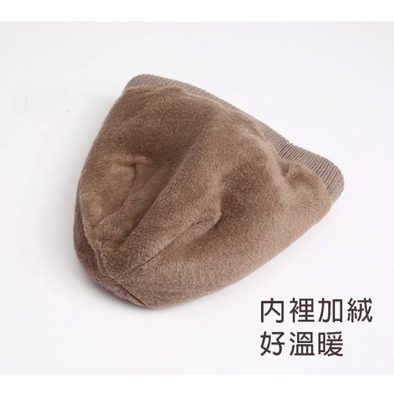 【AngelNaNa】加絨毛線帽-簡約布標加絨保暖針織女毛帽(SHA0024)-細節圖9