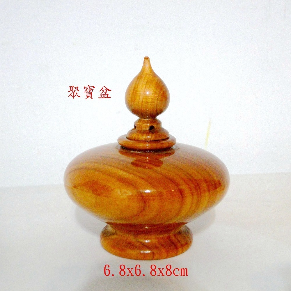 招財進寶迷你聚寶盆擺飾肖楠木6391-細節圖2