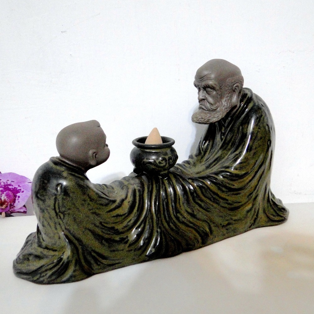 達摩解惑教誨孺子可教薰香座擺飾6435-細節圖5