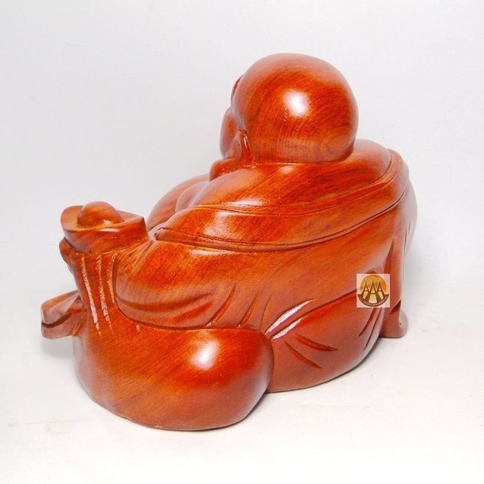 原木雕刻歡喜佛笑佛開運招財雕刻彌勒佛擺飾2338-細節圖4