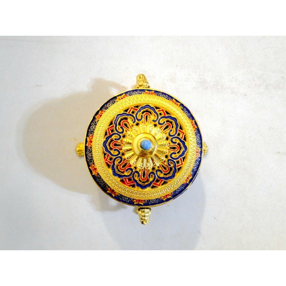 景泰藍彩色浮雕琺瑯彩繪仿古熏香爐6492-細節圖5