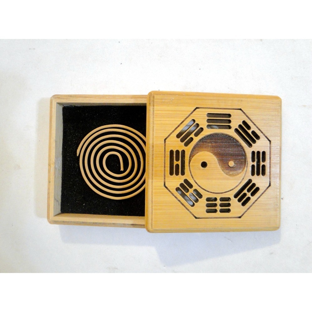 方型太極八卦楠竹盤香爐6650-細節圖3