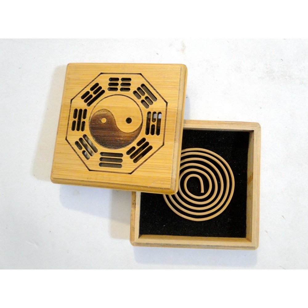 方型太極八卦楠竹盤香爐6650-細節圖11