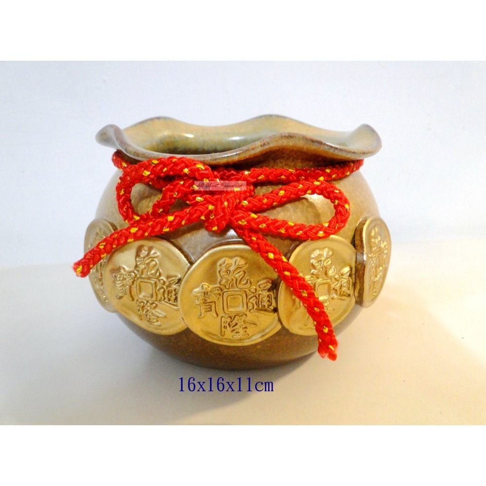 多用途五通寶銅錢聚寶盆6833-細節圖5