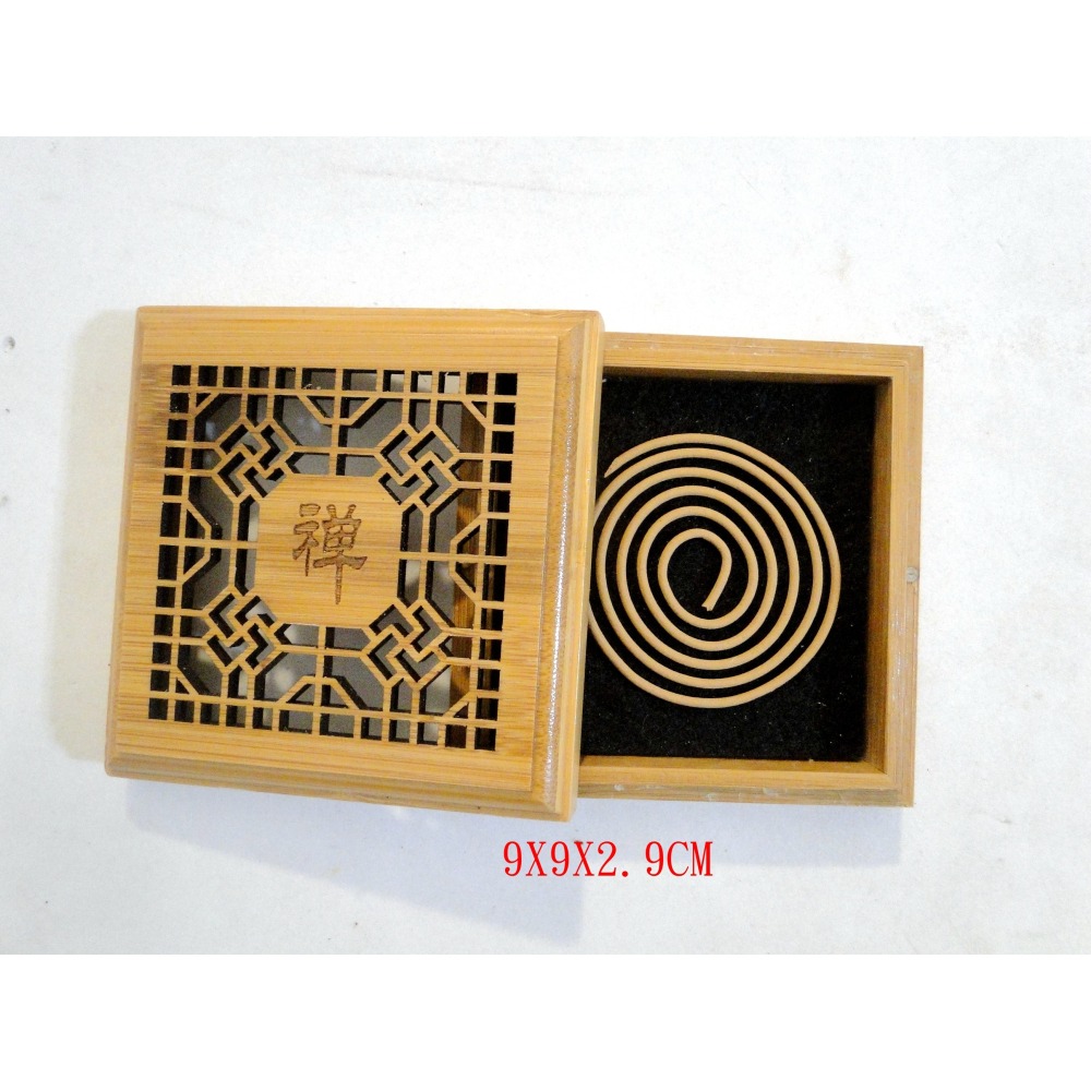 3D雷射楠竹方型盤香爐禪6798-細節圖9