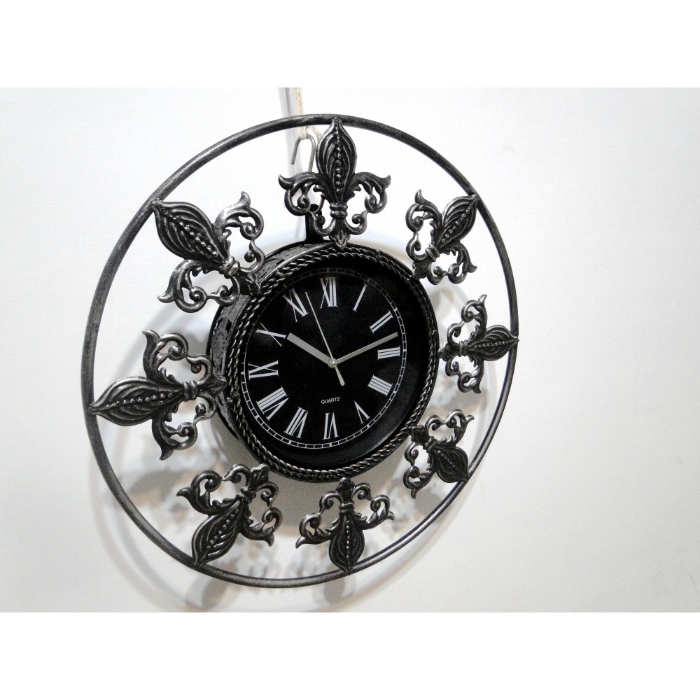 圓形鐵藝石英壁掛鐘6843-細節圖2