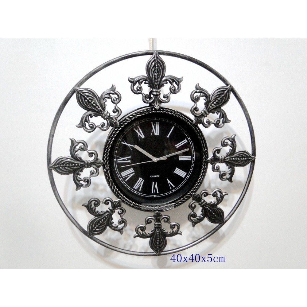 圓形鐵藝石英壁掛鐘6843-細節圖6