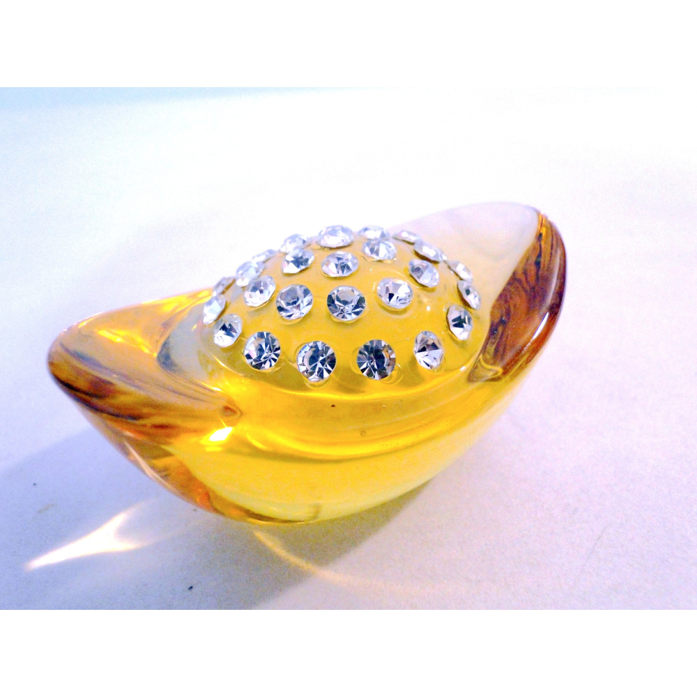 黃水晶鑲鑽元寶擺飾6908-細節圖2