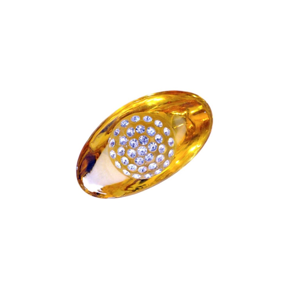 10cm黃水晶鑲鑽元寶6920-細節圖6