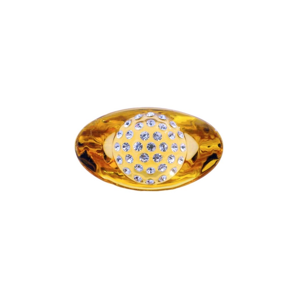 10cm黃水晶鑲鑽元寶6920-細節圖7