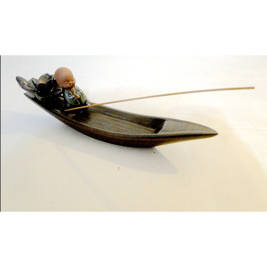 渡河祈福小和尚線香塔香2用爐6932-細節圖4